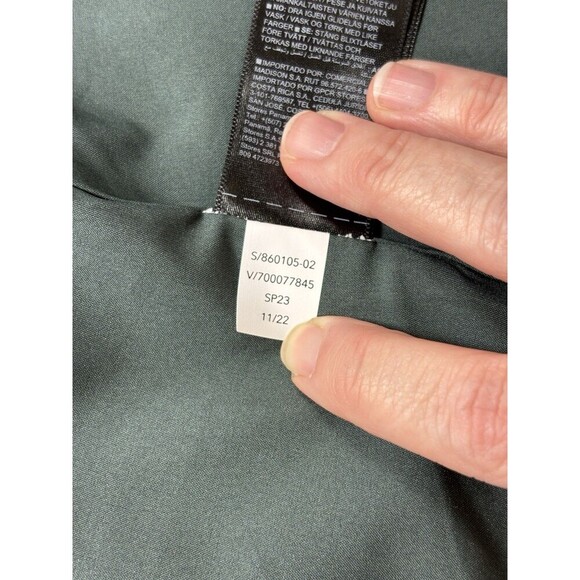 Athleta Endless Prima Twill Blazer Jacket Dark Sage Green 18 Wrap Front Tie - Picture 7 of 12